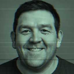 Depiction of human, 'Nick Frost'