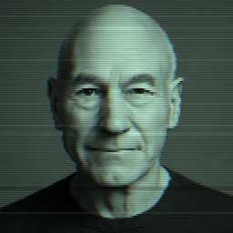 Depiction of human, 'Patrick Stewart'