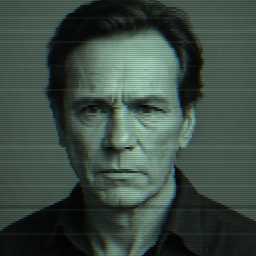 Depiction of human, 'Steve Railsback'