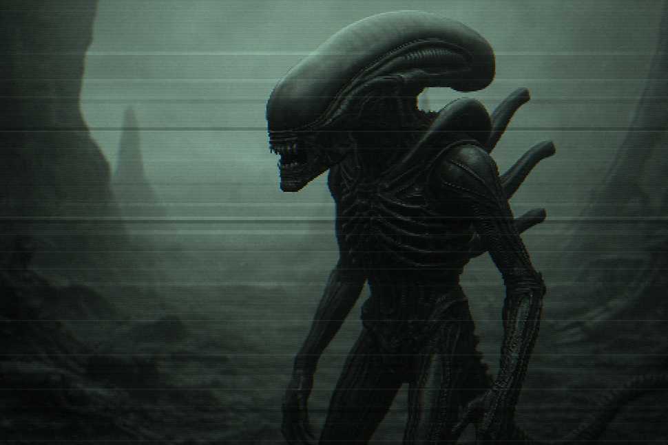 Depiction of the movie, 'Alien'