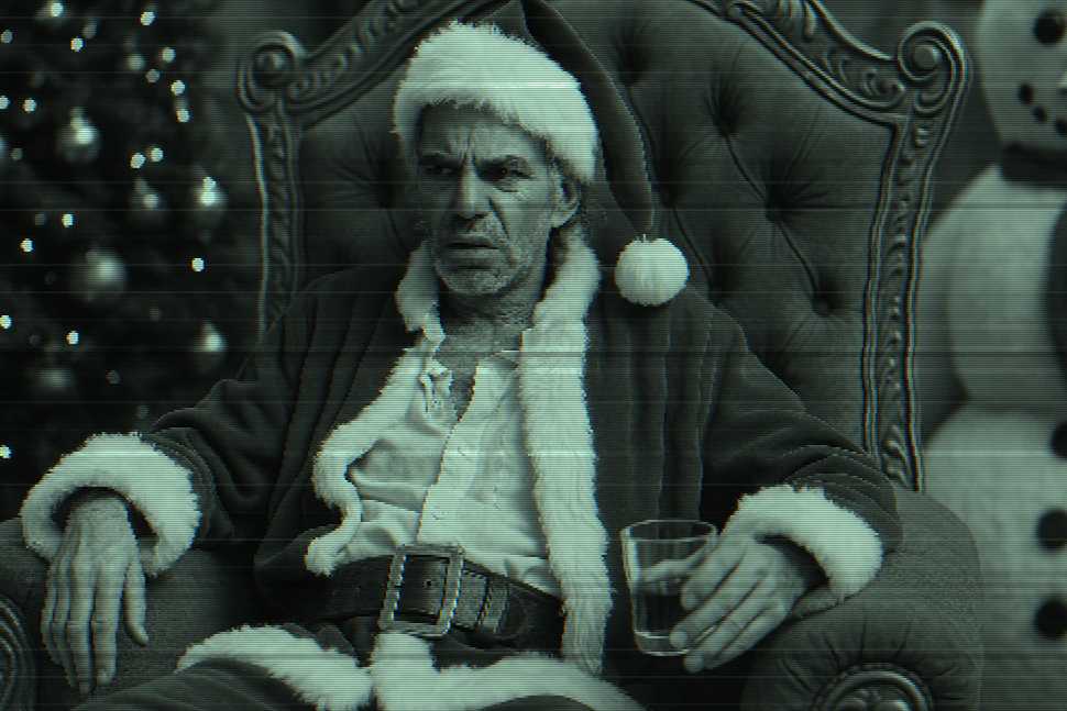 Depiction of the movie, 'Bad Santa'