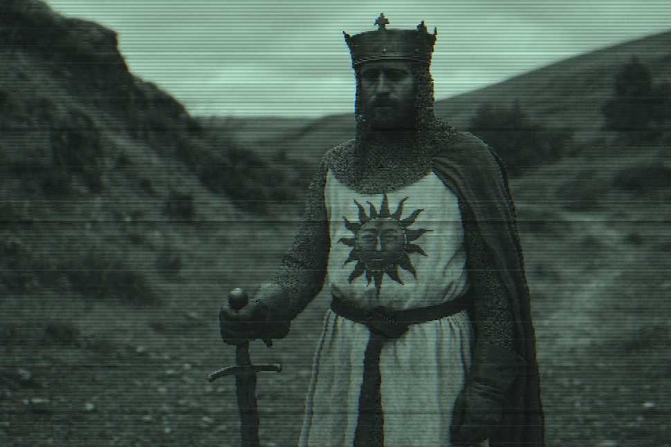 Depiction of the movie, 'Monty Python and the Holy Grail'