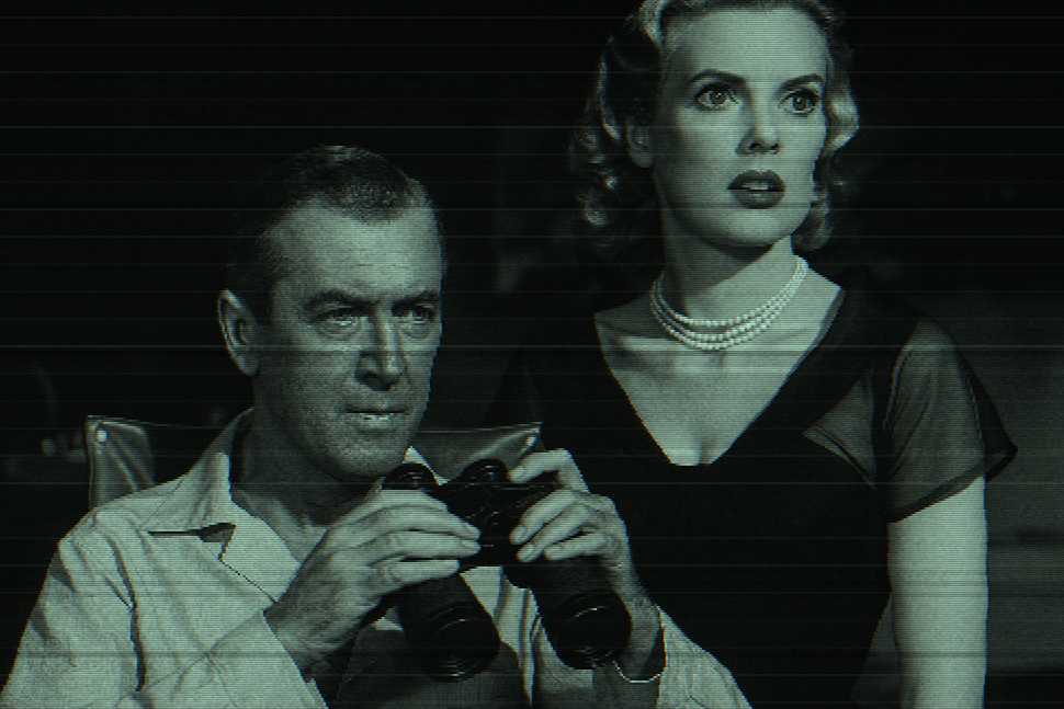 Depiction of the movie, 'Rear Window'