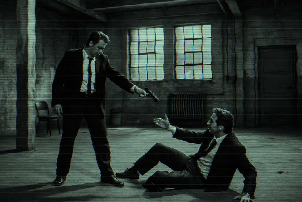 Depiction of the movie, 'Reservoir Dogs'