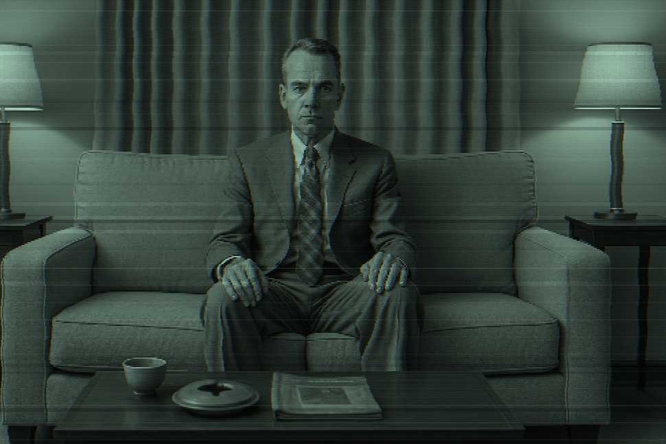 Depiction of the movie, 'The Man Who Wasn't There'