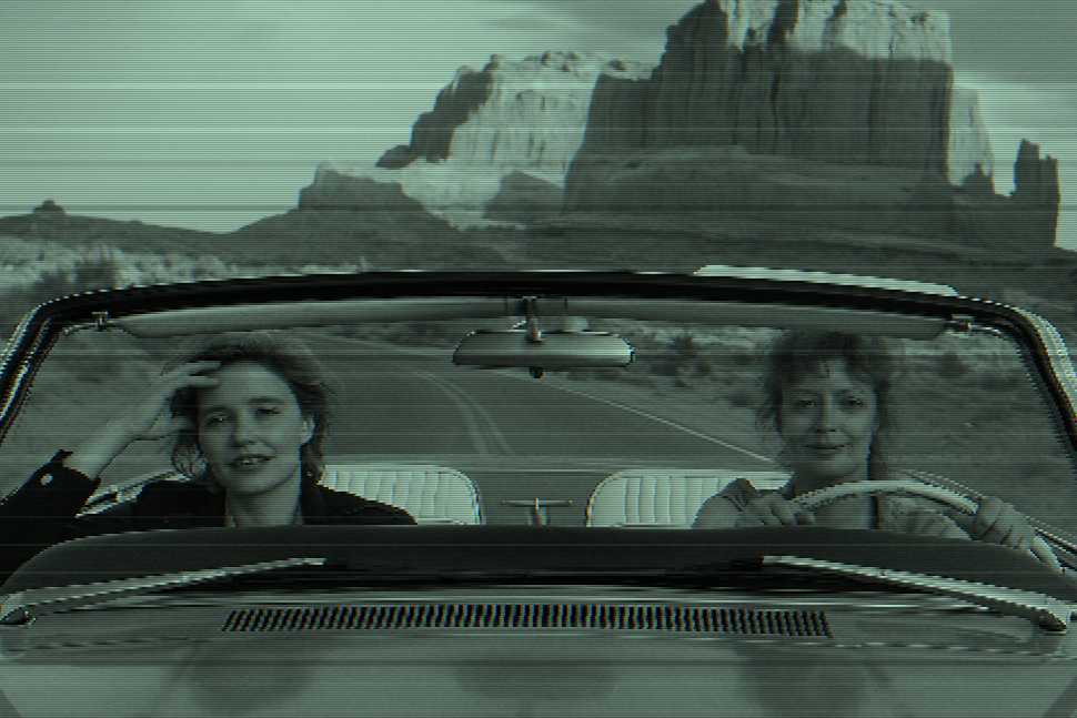 Depiction of the movie, 'Thelma & Louise'