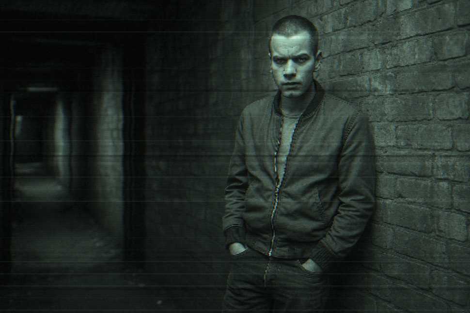 Depiction of the movie, 'Trainspotting'